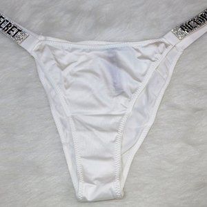VERY SEXY Rhinestone Cheeky Panties- White